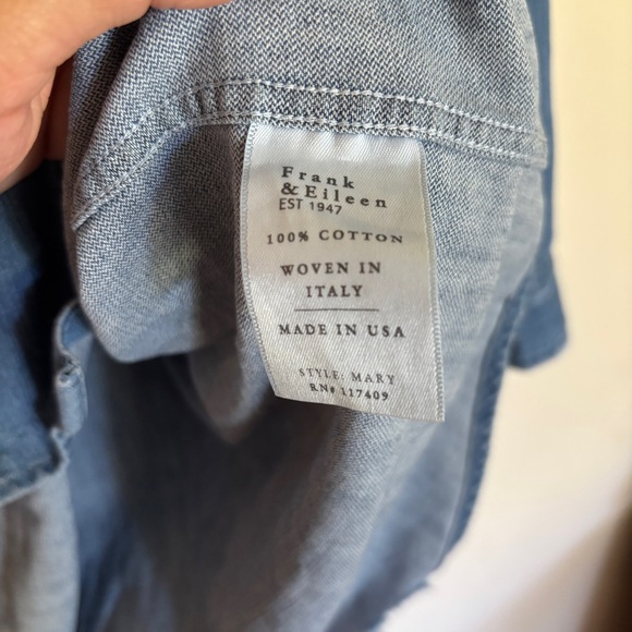 Frank & Eileen Distressed Mary Dress Blue M - Picture 10 of 14